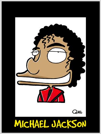 Cartoon: MICHAEL JACKSON CARICATURE (medium) by QUEL tagged michael,jackson,caricature