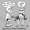 Cartoon: force deterrrence (small) by JP tagged force,deterrebce,buclear,star,wars,luke,skywalker,stormtrooper,lightsaber