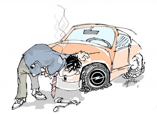 Cartoon: Automobil -cricis (medium) by Dragan tagged automobil,crisis