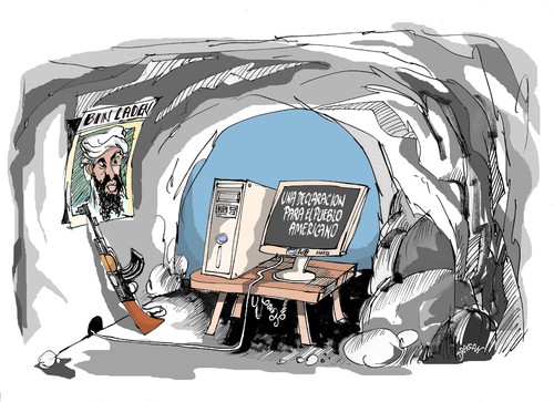 bin laden cartoon. Cartoon: Bin Laden (medium) by