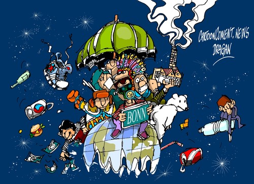 Cartoon: Bonn-Cumbre del Clima (medium) by Dragan tagged bonn,alemanisa,cumbre,del,clima,politics,cartoon