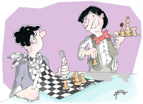 Cartoon: Chess (medium) by Dragan tagged ches,ajedres