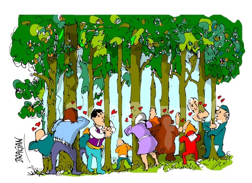 Cartoon: Dia Internacional de los Bosques (medium) by Dragan tagged dia,internacional,de,los,bosques