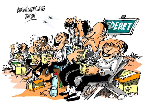 Cartoon: Franja de Gaza- hobby (medium) by Dragan tagged franja,de,gaza,palestina,izrael,politics,cartoon