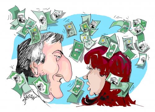 Cartoon: Cristina Fernandez Nestor Kirchn (medium) by Dragan tagged cristina,fernandez,nestor,kirchner,argentina