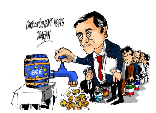 Cartoon: Mario Draghi-grifo (medium) by Dragan tagged mario,draghi,grifo,banco,central,europeo,bce,politics,cartoon