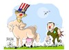 Cartoon: EEUU-Ucrania (small) by Dragan tagged eeuu,ucrania,volodimir,zelensci