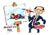Cartoon: huella grafica (small) by Dragan tagged huella,grafica,siria,pateras,refujiados