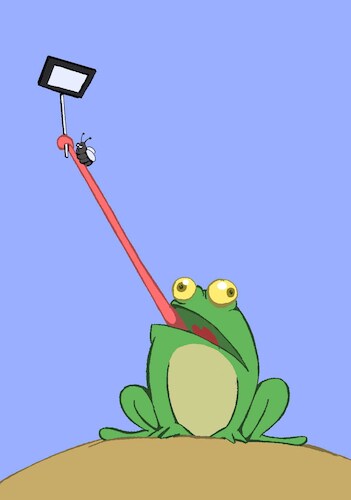 Cartoon: Food Selfie (medium) by berk-olgun tagged food,selfie