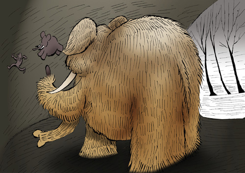 Cartoon: MAMMOTH... (medium) by berk-olgun tagged mammoth