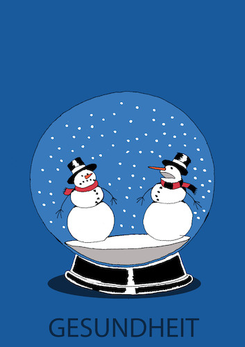 Cartoon: Snow Globe... (medium) by berk-olgun tagged snow,globe