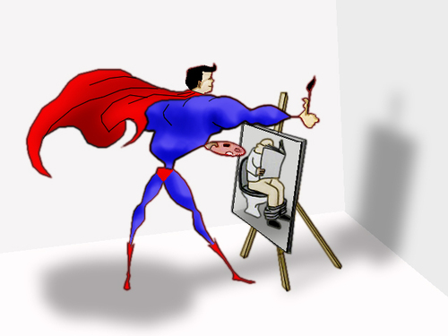 Cartoon: SuperArt 2.. (medium) by berk-olgun tagged superart