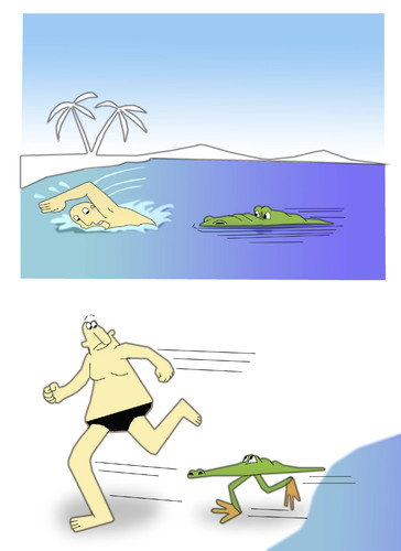 Cartoon: THE CROC.. (medium) by berk-olgun tagged croc,the