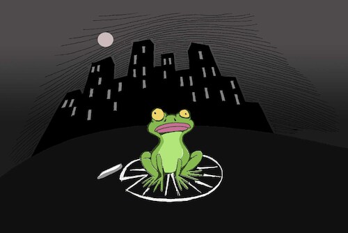 Cartoon: Village Frog... (medium) by berk-olgun tagged village,frog