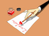 Cartoon: Love Letter... (small) by berk-olgun tagged love,letter