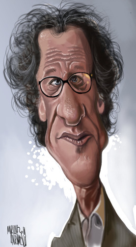 Cartoon: Geoffrey Rush (medium) by Marian Avramescu tagged mmmmmmmmmmmm