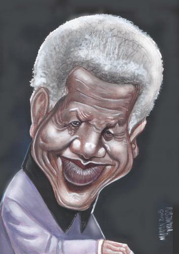 Cartoon: Nelson Mandela (medium) by Marian Avramescu tagged nelson,mandela