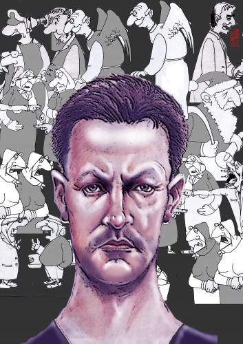 Cartoon: the man (medium) by Marian Avramescu tagged the,man