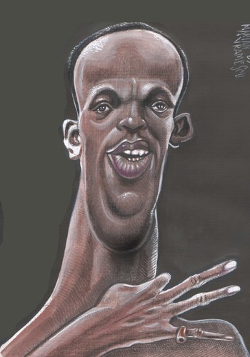 Cartoon: USAIN BOLT (medium) by Marian Avramescu tagged bolt