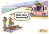 Cartoon: Eiscreme (small) by jerichow tagged eis,eiscreme,strand,arschgesicht,arsch,streiche,bikini