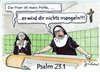 Cartoon: Psalm 23.1 farbig (small) by jerichow tagged kirche,glaube,altestestament,psalm,heißmangel,hirte,nonnen