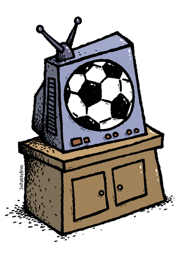 football ball cartoon. Cartoon: Football TV