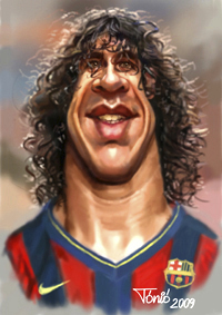 Cartoon: Carles Puyol (medium) by Tonio tagged fc,barcelona,soccer,football,spanish,international