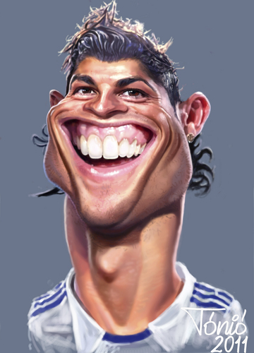 Cartoon: Christiano Ronaldo Real Madrid (medium) by Tonio tagged football,fußball,fussball,karikatur,karikaturen,real madrid,christiano ronaldo,real,madrid,christiano,ronaldo