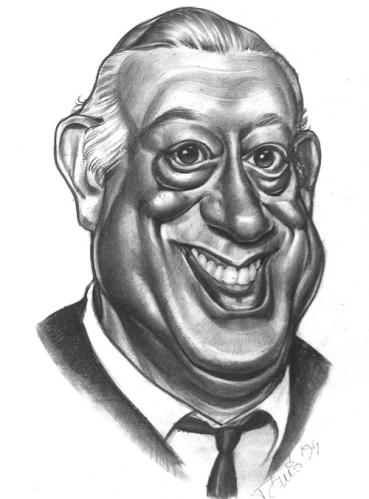 Cartoon: Derrick Horst Tapper (medium) by Tonio tagged caricature,portrait,actor,filmstar,deutsch,german
