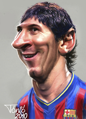 barcelona fc messi 2010. Cartoon: Lionel Messi FC