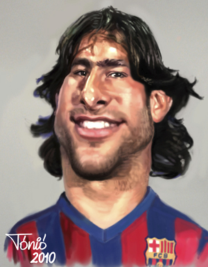 Cartoon: Maxwell FC Barcelona (medium) by Tonio tagged football