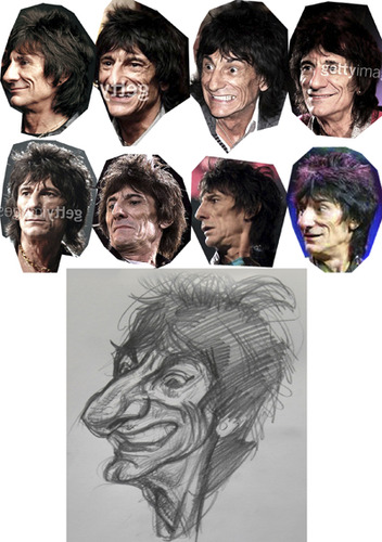 Cartoon: Ron Wood The Rolling Stones (medium) by Tonio tagged music,rock,and,roll,blues,english