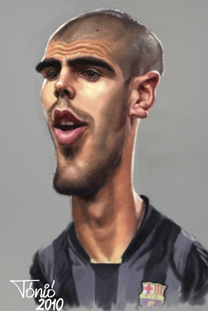 Cartoon: Victor Valdes FC Barcelona (medium) by Tonio tagged football