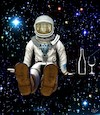 Cartoon: Astronaut (small) by zu tagged astronaut,space,drink,halt