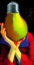 Cartoon: Pear (small) by zu tagged bulb,pear,head