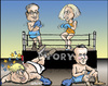 Cartoon: First round (small) by jeander tagged greatbritain,brexit,michael,gove,teresa,may,boris,johnsson,david,cameron