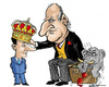 Cartoon: King Juan Carlos abdicates (small) by jeander tagged juan,carlos,felipe,spain,king