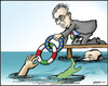 Cartoon: Monti  the rescuer (small) by jeander tagged mario,monti,crises,euro,italy