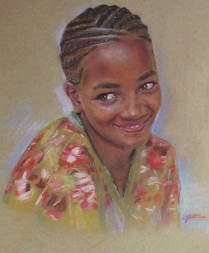 Cartoon: CHICA DE CABO VERDE (medium) by GOYET tagged pastel,portrait