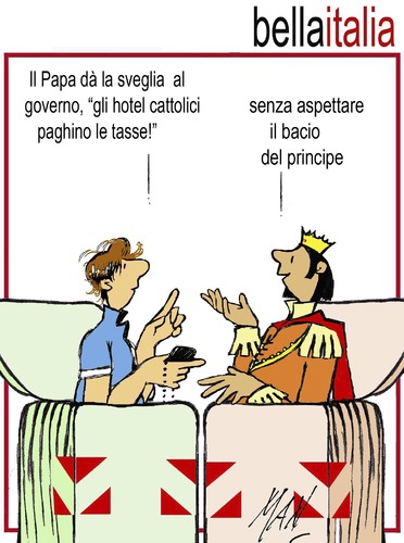Cartoon: Bella Italia (medium) by Enzo Maneglia Man tagged cassonettari,man,maneglia,fighillearte,21,settembre,2015