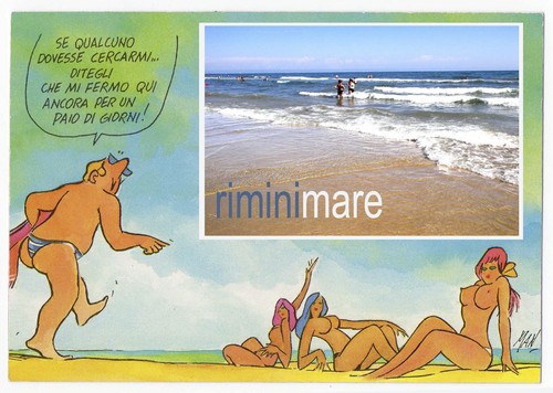 Cartoon: cartoline man da Rimini (medium) by Enzo Maneglia Man tagged rimini,man,maneglia,turismo,cartoline