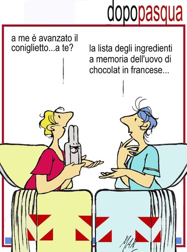 Cartoon: cassonettari del dopo Pasqua (medium) by Enzo Maneglia Man tagged fighillearte,maneglia,man,cassonettari