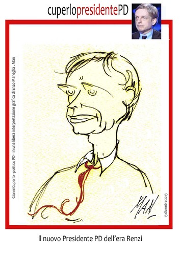 Cartoon: Gianni Cuperlo (medium) by Enzo Maneglia Man tagged caricatura,gianni,cuperlo,presidentepd,maneglia,man
