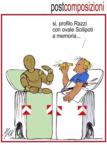 Cartoon: post composizioni (medium) by Enzo Maneglia Man tagged aprile,cassonettari,fighillearte,man,maneglia,2014