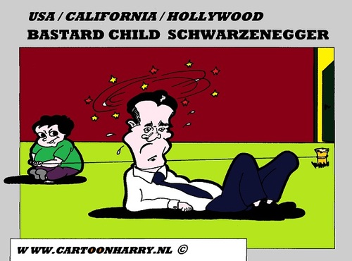 Cartoon: Arnold Schwarzenegger (medium) by cartoonharry tagged arnold,schwarzenegger,bastard,child,son,cartoon,artist,erotik,drawing,cartoonist,cartoonharry,dutch,toonpool,california,usa