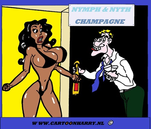 Cartoon: Champagne (medium) by cartoonharry tagged erotic,bedtalks,cartoon,humor,sexy,cartoonist,cartoonharry,dutch,nude,girl,toonpool