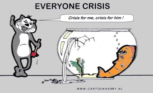 goldfish cartoon drawing. Cartoon: Crisis (medium) by
