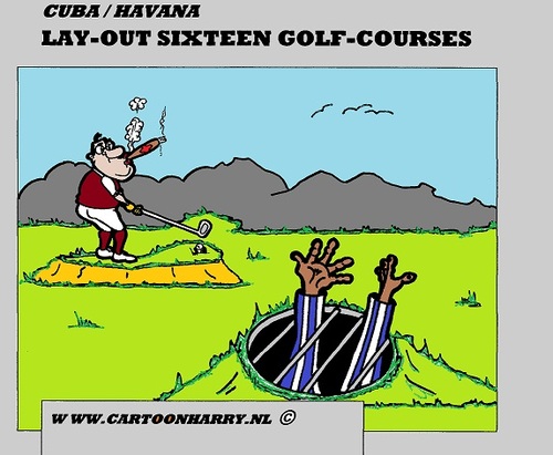 golf club cartoon. Cartoon: Cuba Golf Courses
