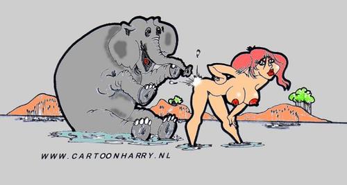 Girl Elephant Cartoon