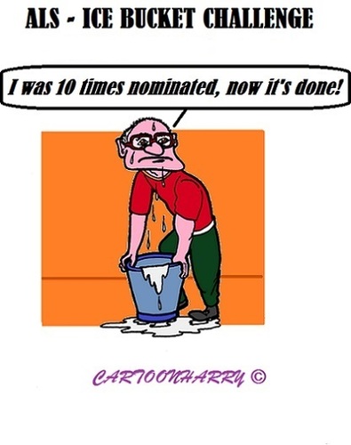 Ice Bucket Challenge By cartoonharry | Philosophy Cartoon | TOONPOOL